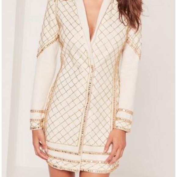 embellished blazer dress